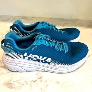 HOKA ONE Size 11 Rincon 2 Men's Shoes Blue Moon & White